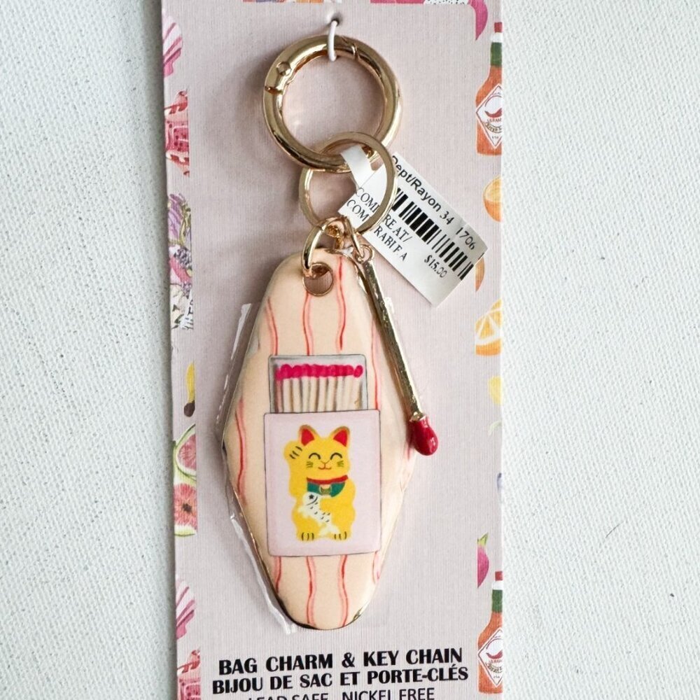 Piper K Chinese Cat and match Key Chain and Bag Charm